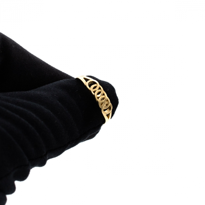 Inel din aur galben 14K cu cinci cercuri – GOLD PIC [8]