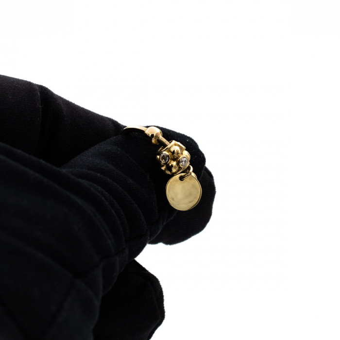 Inel aur galben 14K cu charm rotund tip bănuț – GOLD PIC [8]