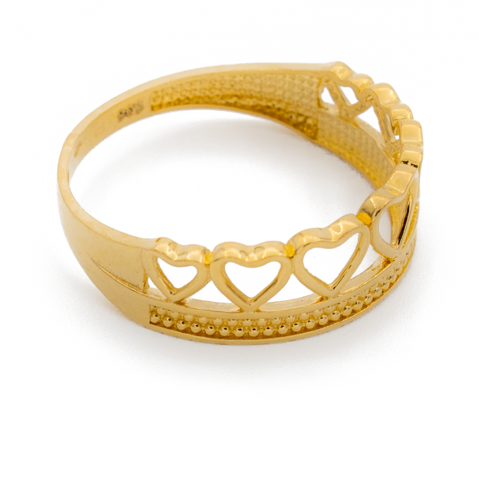 Inel cu Inimioare Aur 14k [3]