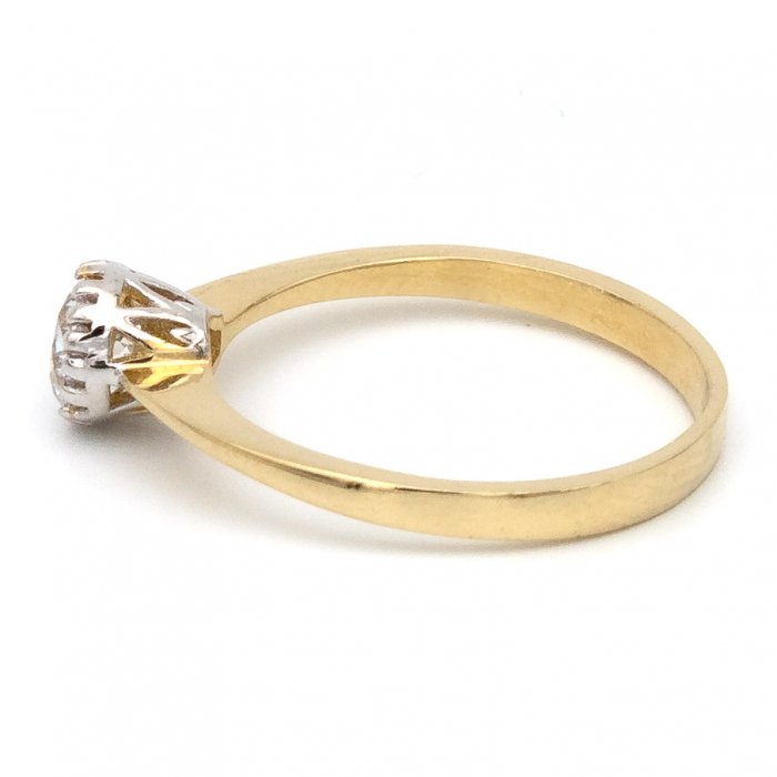 Inel logodnă aur galben 14K cu zirconie – model Elara [5]