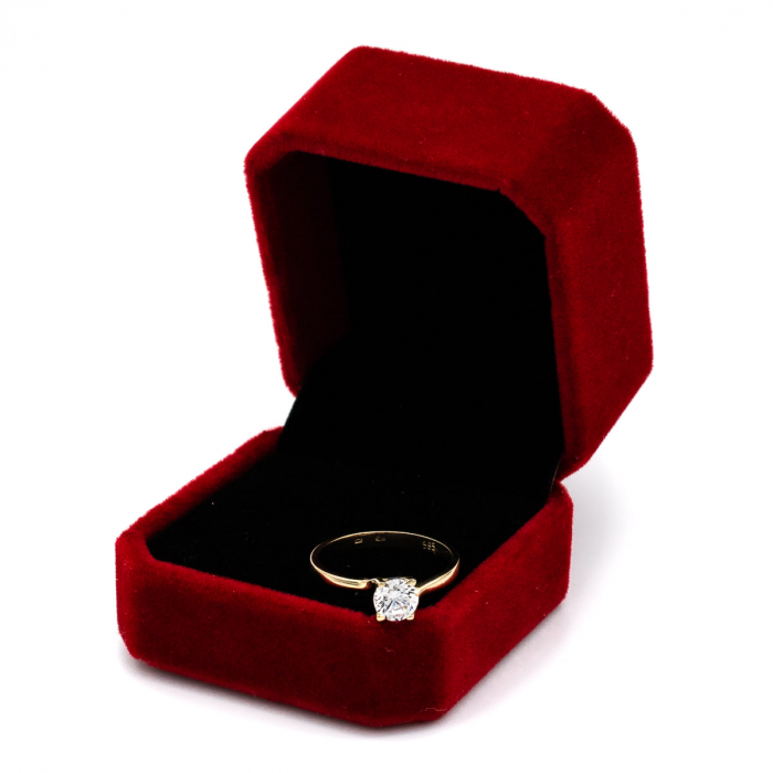 Inel logodnă aur galben 14K cu zirconiu – model Novia [3]