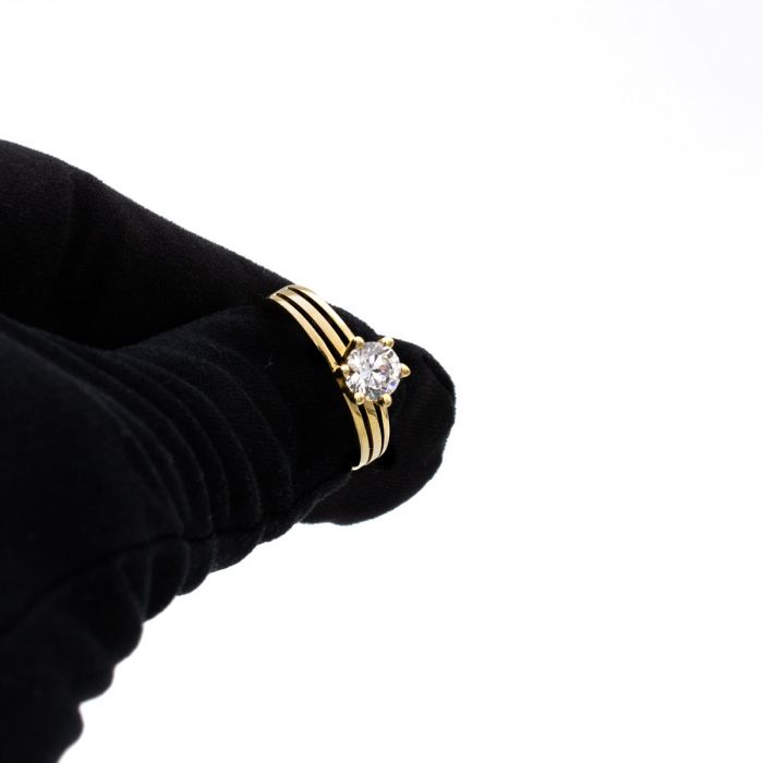 Inel aur galben 14K de logodnă cu piatră – model Celeste GOLD PIC [8]