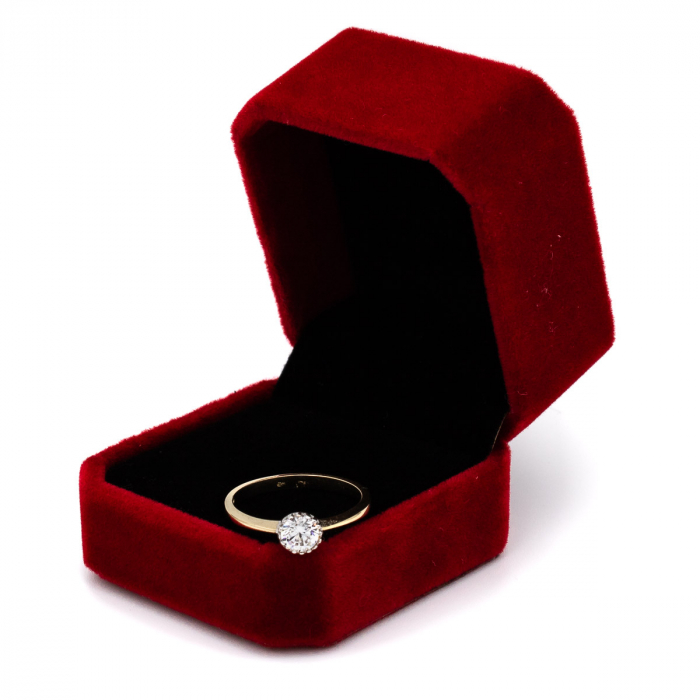 Inel logodnă aur galben 14K cu zirconie – model Elara [3]