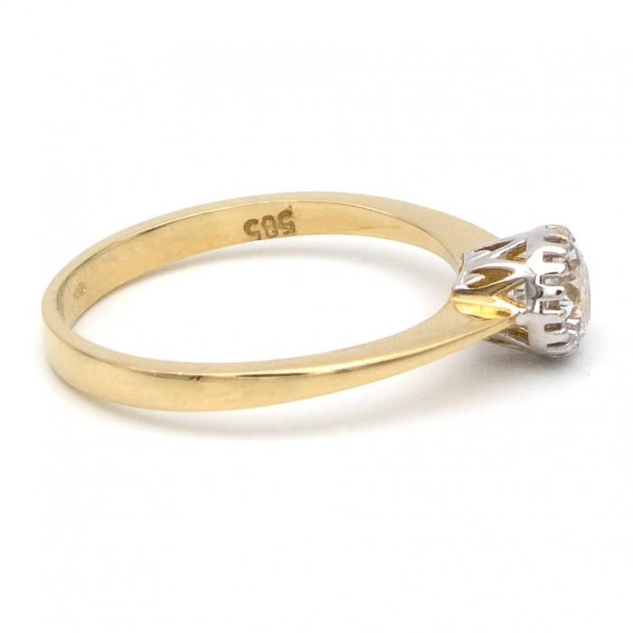 Inel logodnă aur galben 14K cu zirconie – model Elara [6]