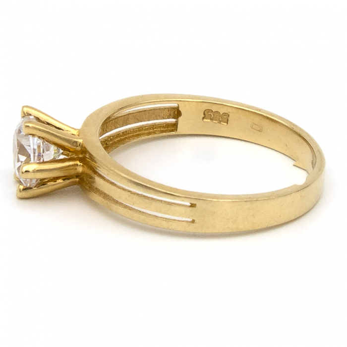 Inel aur galben 14K de logodnă cu piatră – model Celeste GOLD PIC [5]