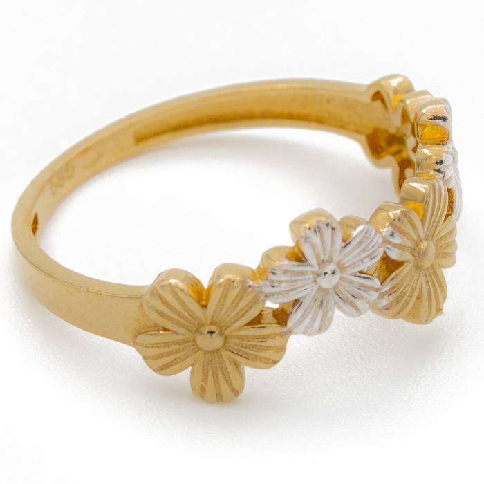 Inel Floricele Aur 14k [3]