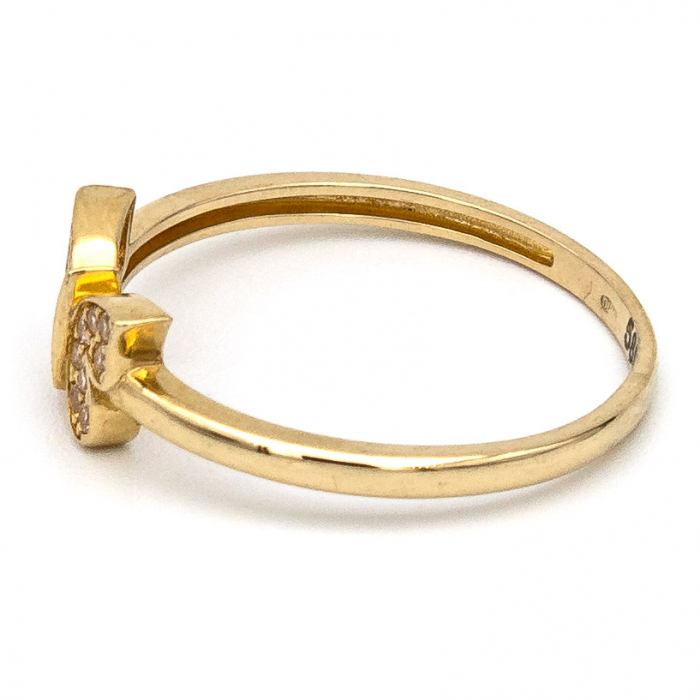 Inel delicat cu fluture din aur galben 14K – GOLD PIC [5]