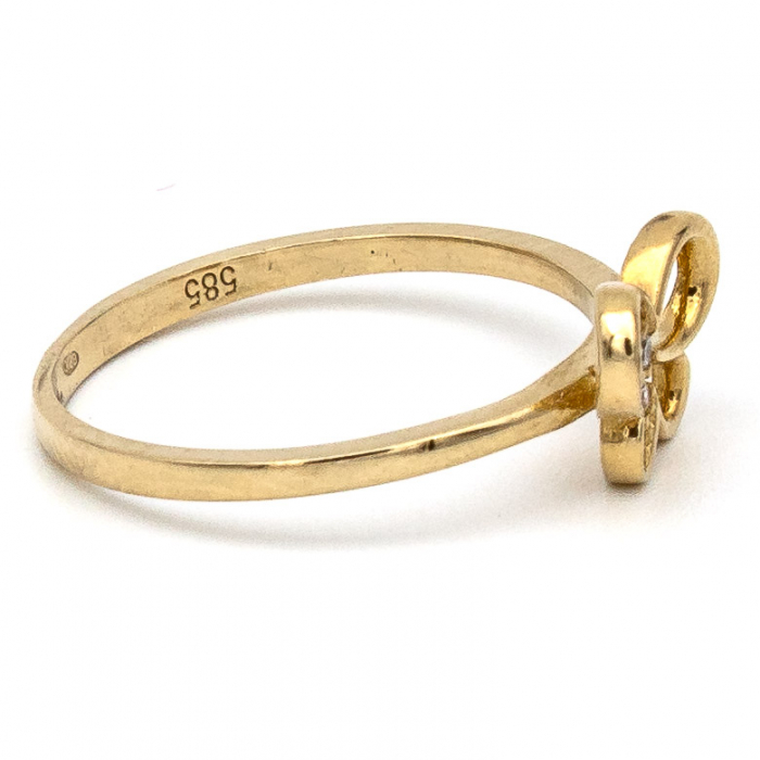 Inel aur galben 14K cu fluturaș – bijuterie elegantă pentru femei [6]