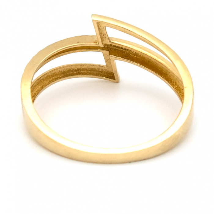 Inel în formă de Z din aur galben și alb 14K – GOLD PIC [7]