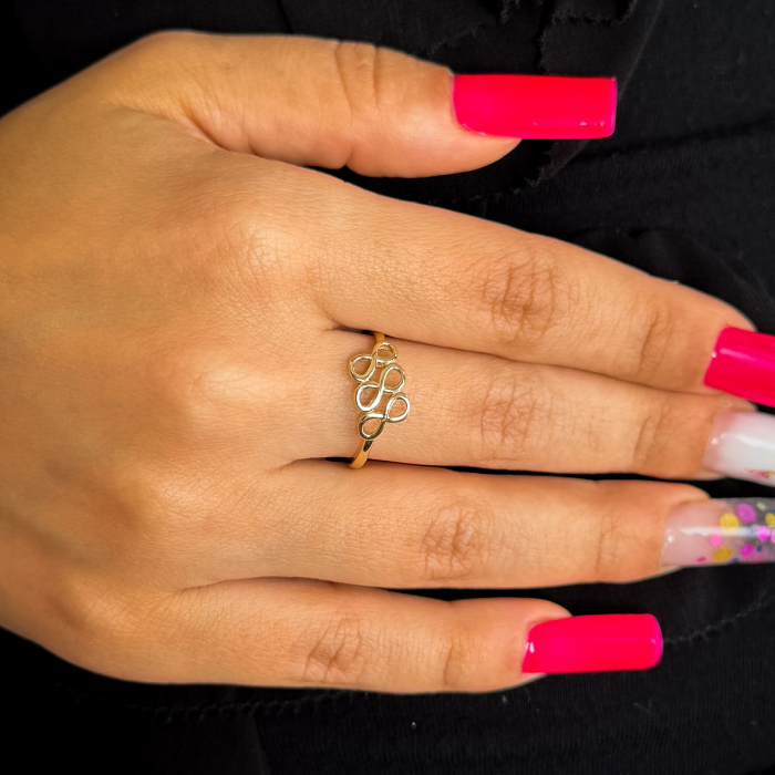 Inel Trei Infinit din aur galben 14K – GOLD PIC [2]