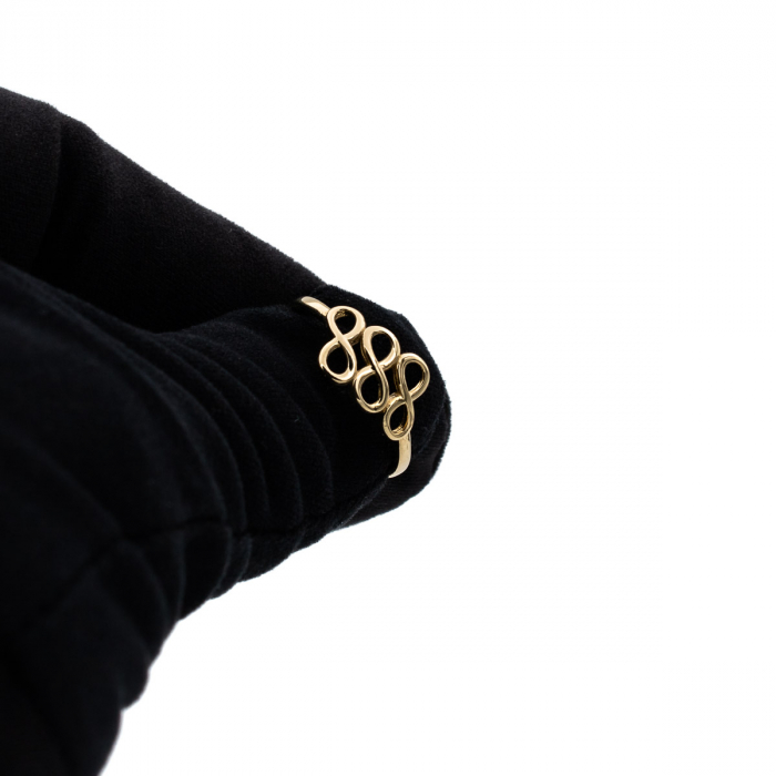 Inel Trei Infinit din aur galben 14K – GOLD PIC [8]