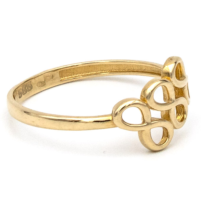 Inel Trei Infinit din aur galben 14K – GOLD PIC [6]