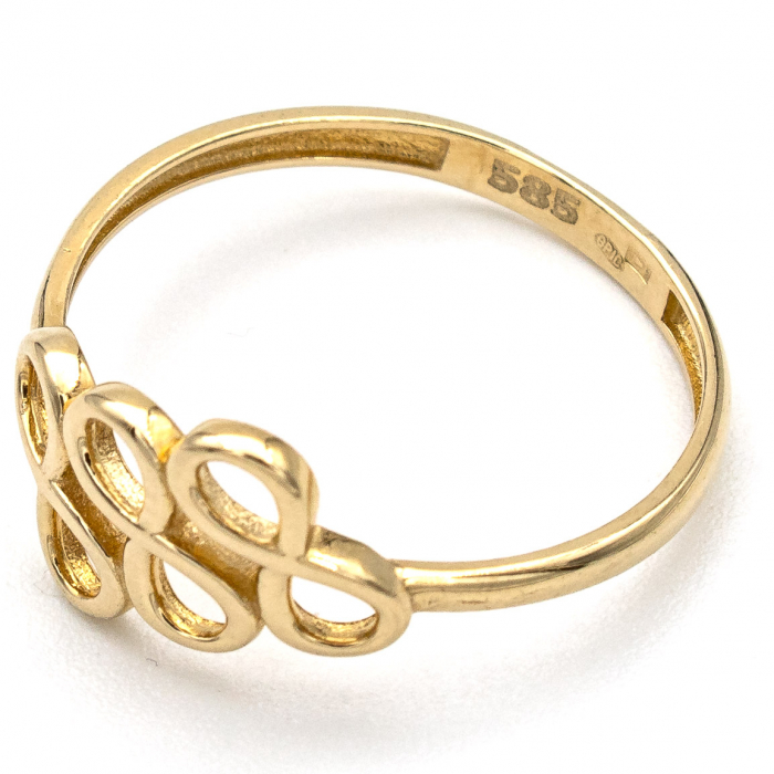 Inel Trei Infinit din aur galben 14K – GOLD PIC [4]