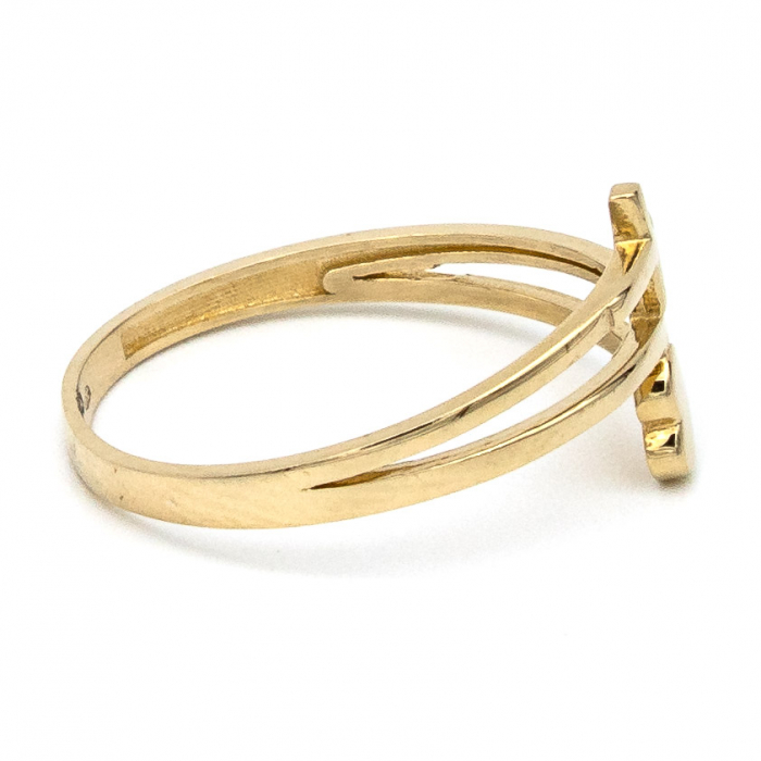 Inel Inimă și Cruce din aur galben 14K – GOLD PIC [6]