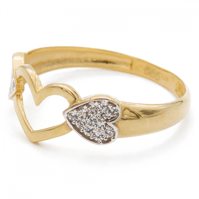 Inel Inimi Aur 14k [3]