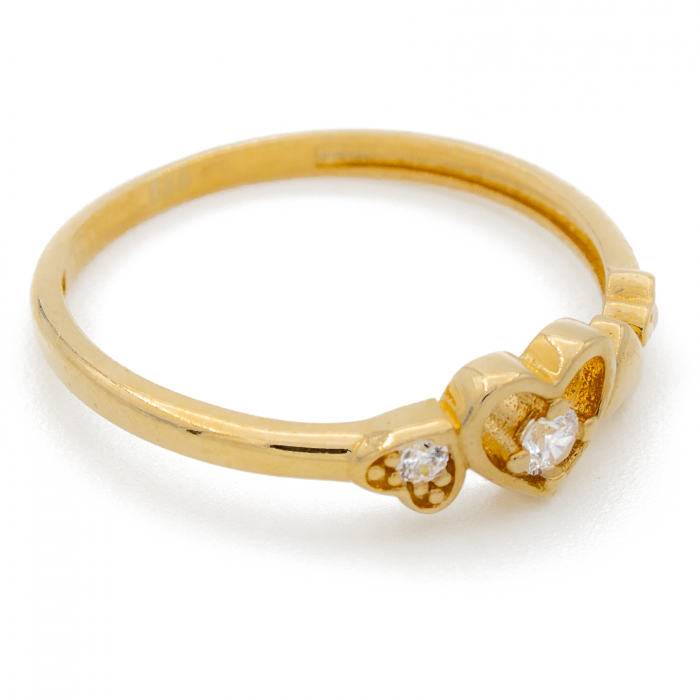 Inel Inimioare Aur 14k [3]