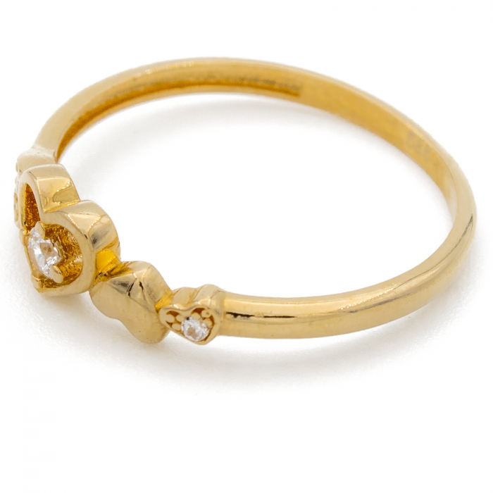 Inel Inimioare Aur 14k [2]