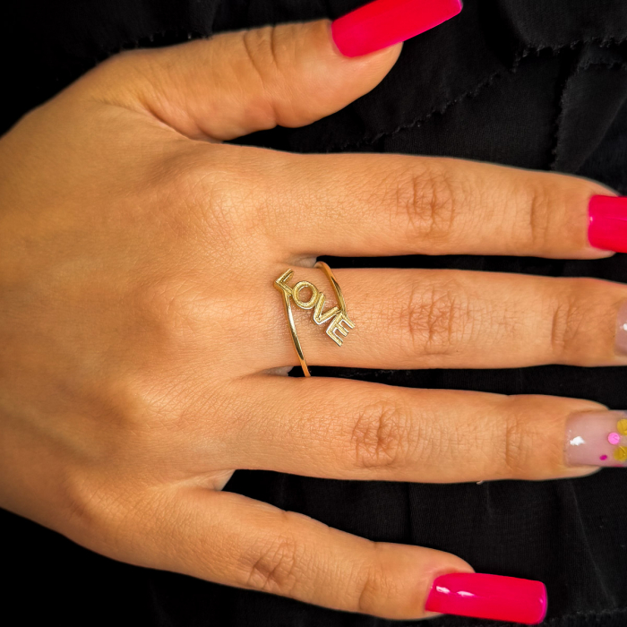 Inel Love din aur galben 14K – GOLD PIC [2]