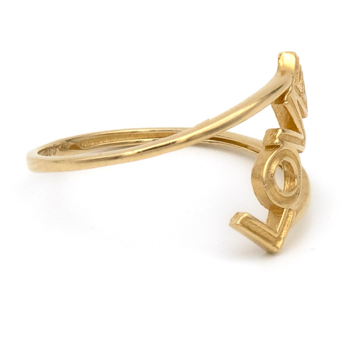 Inel Love din aur galben 14K – GOLD PIC [6]