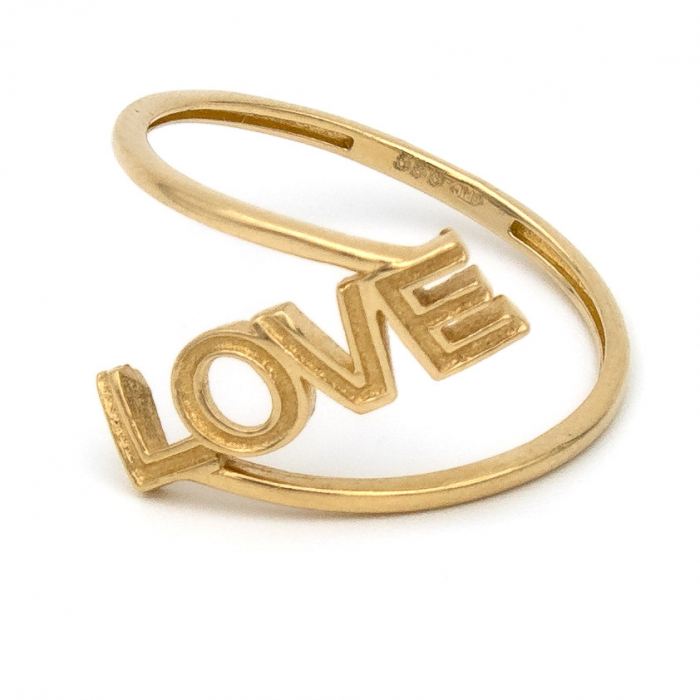 Inel Love din aur galben 14K – GOLD PIC [1]
