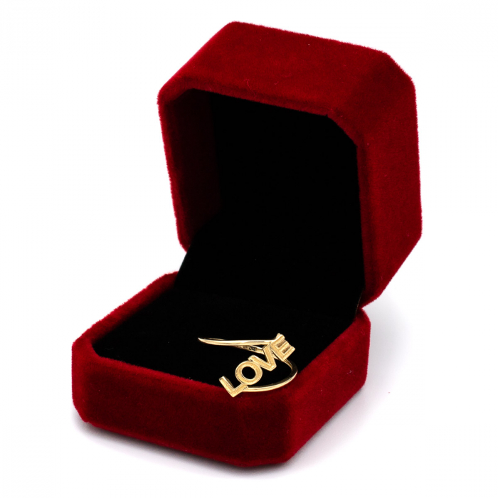 Inel Love din aur galben 14K – GOLD PIC [3]