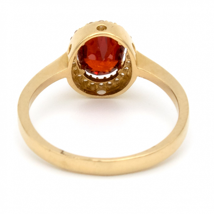 Inel Piatră Roșie din aur galben 14K – GOLD PIC [7]
