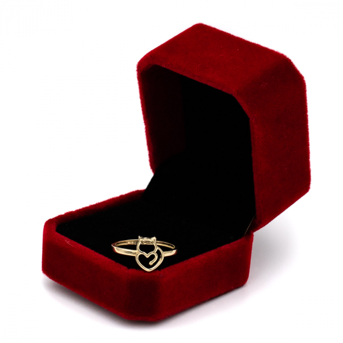 Inel Pisică din aur galben 14K – GOLD PIC [3]