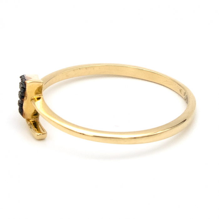 Inel aur galben 14K cu simbol săgeată –  GOLD PIC [5]