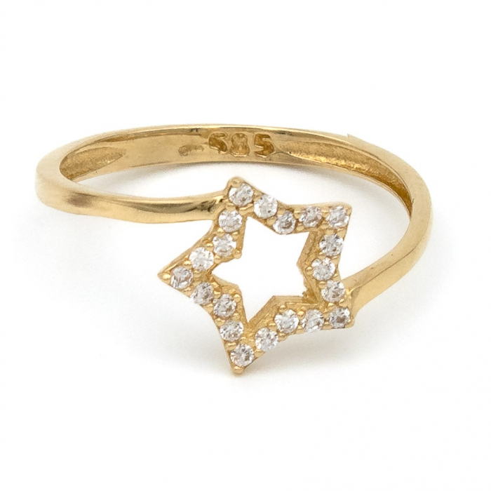 Inel Stea din aur galben 14K – GOLD PIC [1]