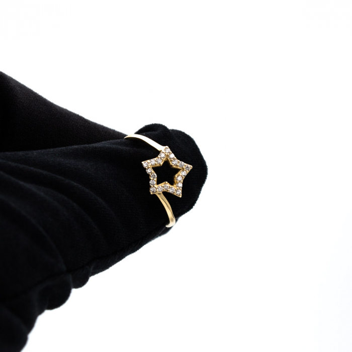 Inel Stea din aur galben 14K – GOLD PIC [8]