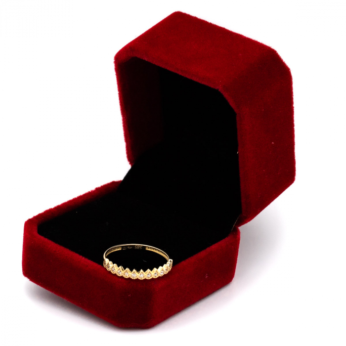 Inel aur galben 14K cu model de coroniță – bijuterie GOLD PIC [3]