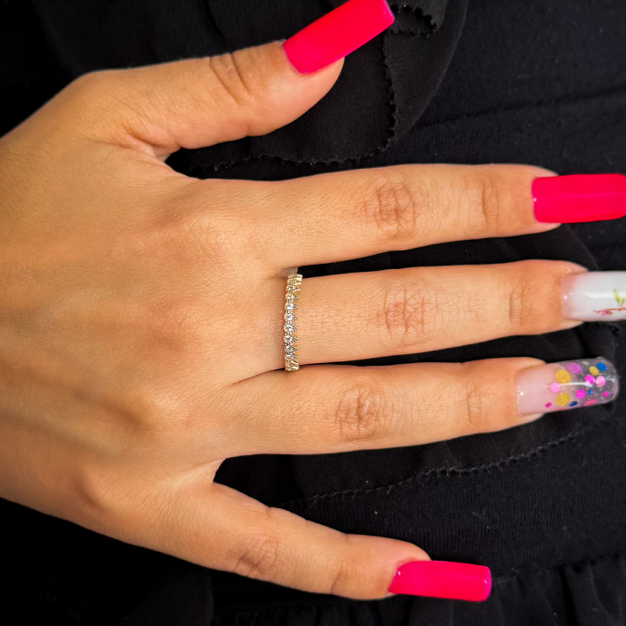 Inel aur galben 14K cu model de coroniță – bijuterie GOLD PIC [2]