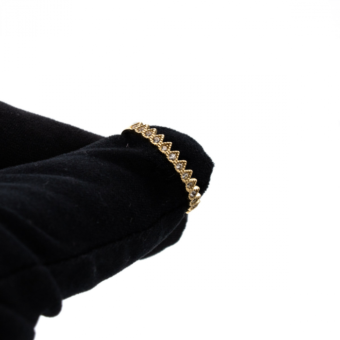 Inel aur galben 14K cu model de coroniță – bijuterie GOLD PIC [8]