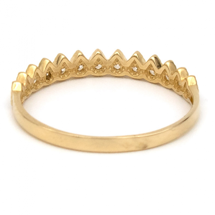 Inel aur galben 14K cu model de coroniță – bijuterie GOLD PIC [7]