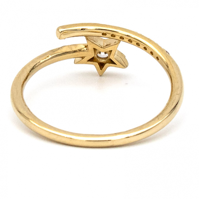 Inel Tip Cui cu Stea din aur galben 14K – GOLD PIC [7]