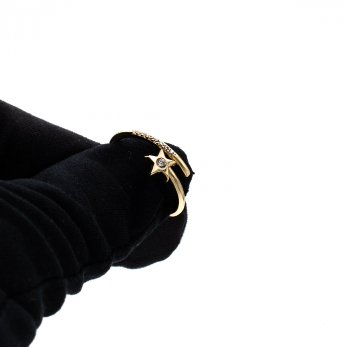 Inel Tip Cui cu Stea din aur galben 14K – GOLD PIC [8]