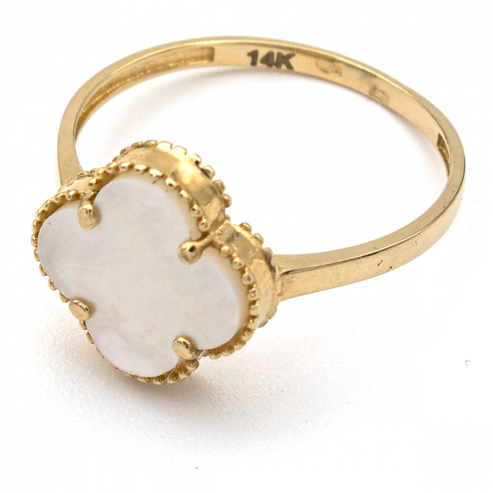 Inel Trifoi cu patru foi din aur galben 14k – GOLD PIC [4]