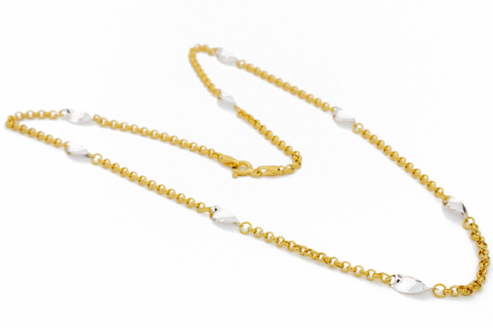 Lant cu Elemente din Aur Alb 14k [2]