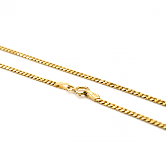 Lanț Verona din aur galben 14K, lănțișor de 50cm cu design clasic [3]