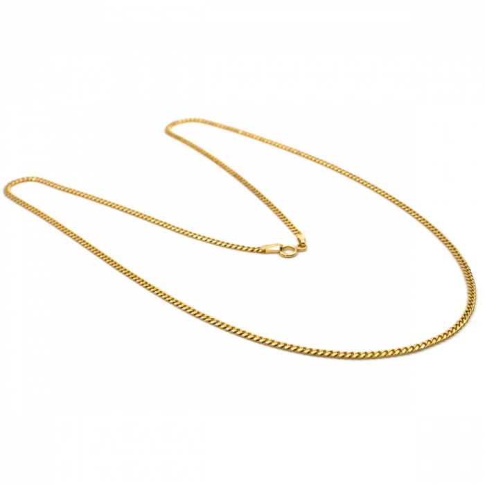 Lanț Verona din aur galben 14K, lănțișor de 50cm cu design clasic [2]
