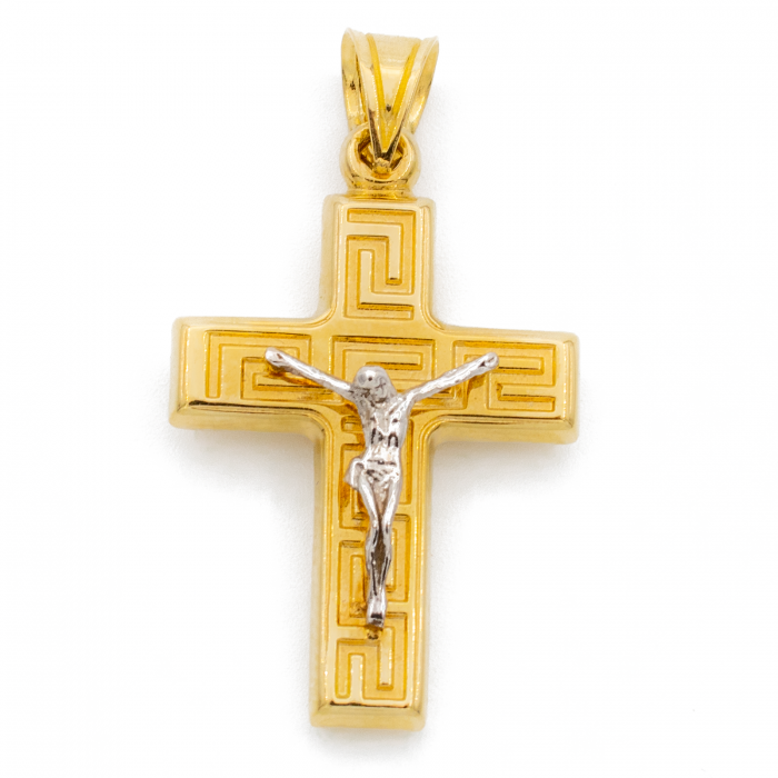 Cruce Aur 14k Linii Moderne [1]