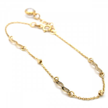 Brățară simplă din aur galben 14K cu simbol infinit – Infinity Chic [5]