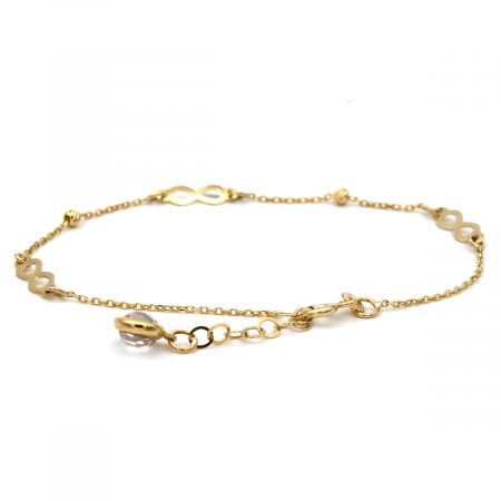 Brățară simplă din aur galben 14K cu simbol infinit – Infinity Chic [3]