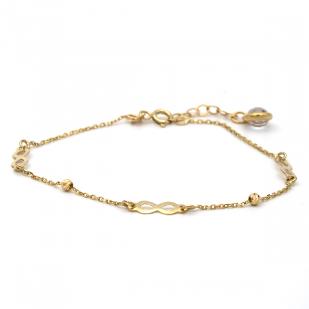 Bratari - Brățară simplă din aur galben 14K cu simbol infinit – Infinity Chic