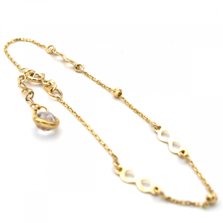 Brățară simplă din aur galben 14K cu simbol infinit – Infinity Chic [6]
