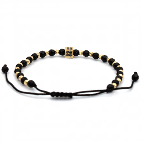 Brățară Nero Cube din aur 14K cu onix și pietre negre [7]