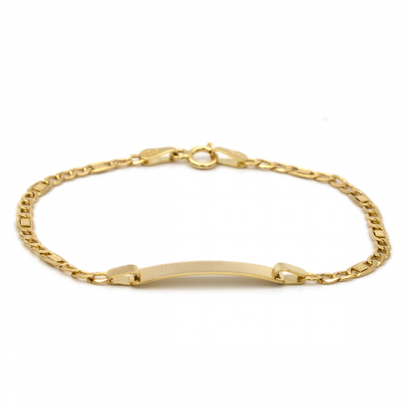 Bratari - Brățară Copii Star Glow Aur 14K – Cu Plăcuță pentru Gravare