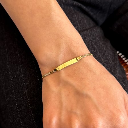 Brățară Copii Joyful Aur 14K cu plăcuță gravabilă [1]