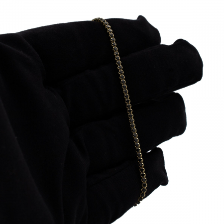 Brățară Tennis Midnight aur 14K cu zirconii negre – unisex [1]