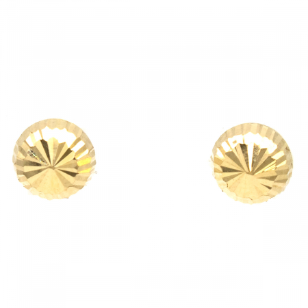 Cercei - Cercei aur 14K Pearl cu suprafață texturată, lucioasă